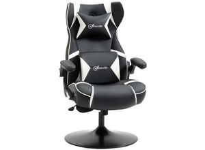 4255633500984 - Gamingsessel mit Lautsprecher schwarz rot 69L x 73B x 118H cm gamingsessel gaming stuhl bürostuhl computerstuhl wippfunktion