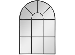 4255633501646 - 91 x 60 cm Wandspiegel Bogenfenster-Spiegel Wohnzimmerspiegel Schwarz