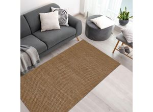 4255633509222 - Teppich aus Wolle Taupe 140 x 70 x 1 cm