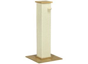 4255633512642 - Kratzbaum mit Spielball natur weiß (Farbe mehrfarbig)