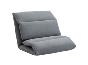 4255633513755 - Bodensofa mit Liegefunktion grau 72L x 71B x 60H cm bodenstuhl bodensessel klappbares bodensofa bodenkissen lazy sofa