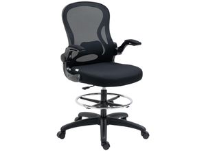 4255633515377 - Bürostuhl Ergonomischer Zeichenstuhl mit verstellbarem Fußring Drehstuhl 102-122 cm Höhenverstellbarer Arbeitsstuhl mit Rollen und