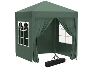 4255633519375 - Partyzelt - Gartenpavillon - Inklusive Seitenwände - 2x2 m - Grün