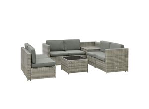 4255633520258 - Gartenmöbel-Set mit Sitzkissen braun L58 x B58 x H37 cm