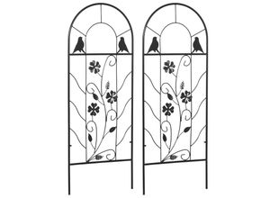 4255633522528 - Rankhilfe mit Metallrahmen und Verzierungen schwarz 38L x 08B x 98H cm 4255633522528 - Rankhilfe mit Metallrahmen und Verzierungen schwarz 38L x 08B x 98H cm