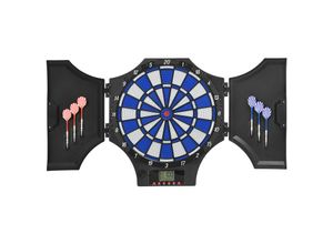 4255633522627 - SPORTNOW Elektronische Dartscheibe mit Sprachansagefunktion und Pfeilen schwarz 83L x 45B x 4H cm elektronische dartscheibe mit sprachansagefunktion