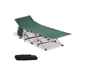 4255633523112 - Feldbett mit Aufbewahrungstasche 190 x 68 x 52 cm (LxBXH) Campingbett Campingliege Faltbett inkl Tragetasche