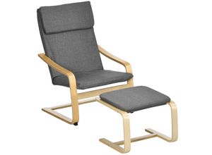 4255633524638 - Relaxsessel mit Hocker mit Fußpolster Kopfpolster und Armlehnen braun 67B x 72T x 100H cm relaxsessel mit fußhocker ruhesessel mit armlehne relaxstuhl