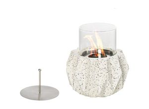 4255633526113 - Tischkamin Windlichtes Bio-Tischfeuer Tragbare Tisch Feuerschale mit Brennkammern Tisch-Feuerstelle für Indoor und Outdoor MgO Grau - Outsunny