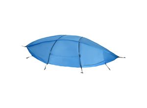 4255633526878 - Pool Sonnenschutzdach mit Schnallenriemen zur Befestigung blau 360L x 175B x 120H cm