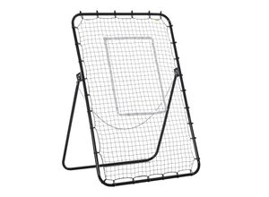 4255633527790 - Fußball Rebounder mit 4 verstellbaren Stufen schwarz 123L x 73B x 1785H cm fußball rebounder klappbar kickback tor rückprallwand netz