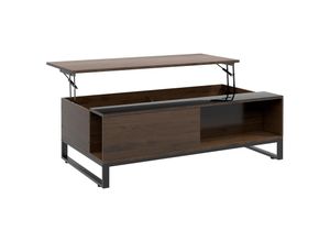 4255633529183 - Homcom - Couchtisch Beistelltisch mit Höhenverstellbarer Platte Sofatisch mit Stauraum Kaffeetisch im Moderndesign für Wohnzimmer Büro Stahl