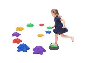 4255633530035 - ZONEKIZ Flusssteine 11-tlg Balanciersteine Stapelsteine für Kinder bis 80 kg