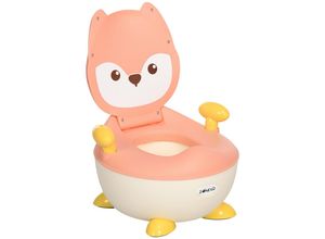 4255633531902 - Zonekiz - Kinder Töpfchen Kindertoilette im Fuchs-Design Babytöpfchen mit Griff Klappdeckel Rutschfester Topfstuhl für Kleinkinder von 6 Monaten