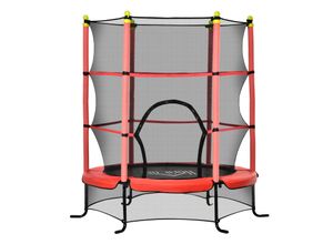 4255633533456 - Trampoline mit Sicherheitsnetz rot Ø163 x 163H cm