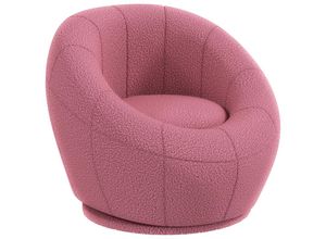 4255633537362 - Sessel mit drehbarer Basis rosa (Farbe rosa)