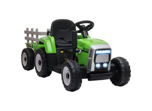 4255633539069 - Elektrischer Traktor mit Anhänger Kinder Aufsitztraktor mit Fernbedienung Kinder Elektroauto mit MP3 Funktion Kinderfahrzeug mit Scheinwerfer