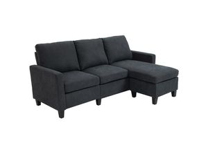 4255633542878 - 3-Sitzer-Sofa mit zwei Liegesesseln und einer Chaiselounge 197 x 139 x 91 cm (BxTxH)