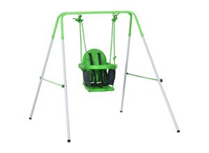 4255633549648 - - Babyschaukel Kleinkinderschaukel Gartenschaukel mit Sicherheitsbügel Anschnallgurt für 6-36 Monate für Indoor & Outdoor 122 x 146 x