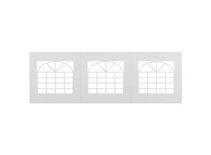 4255633550354 - Pavillon Seitenteil mit Folienfenster weiß 597L x 200H cm