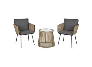 4255633551061 - Rattan Gartenmöbel-Set PE-Rattan Polyester