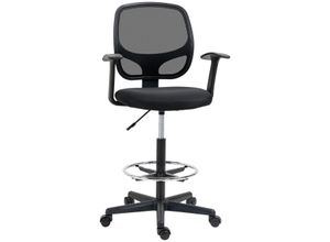 4255633553799 - Arbeitsstuhl Mesh Bürostuhl Ergonomischer Schreibtischstuhl Zeichenstuhl mit verstellbarem Fußring H