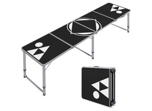 4255633554796 - Bierpong Tisch Campingtisch klappbarer Klapptisch für Garten Balkon