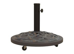 4255633557865 - Sonnenschirmständer mit Befestigungsschrauben und Rollen bronze Ø52 x 38H cm
