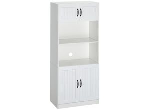 4255633558459 - Küchenschrank mit 5 Ebenen weiß 70L x 40B x 170H cm