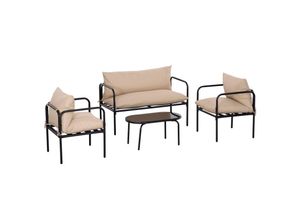 4255633559234 - Gartenmöbel-Set mit 2 Sessel braun 116L x 58B x 66H cm