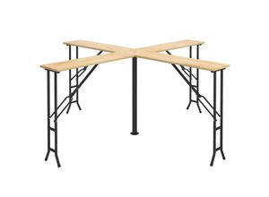 4255633561398 - Bierzelttisch Stehtisch klappbar 105 cm Quattro Biertisch Holz Natur