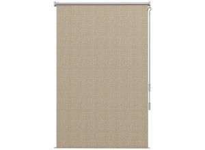 4255633561503 - Senkrechtmarkise Balkonrollo 120x185cm Außenrollo für Pavillon Beige