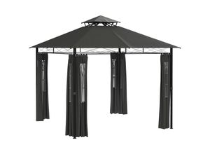 4255633563750 - Pavillon mit Doppeldach grau 295L x 295B x 285H cm