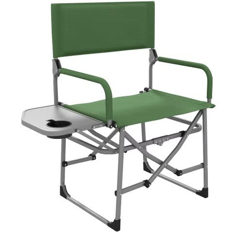 4255633565594 - Stuhl Klappstuhl Campingstuhl mit Beistelltisch Becherhalter für Camping grün