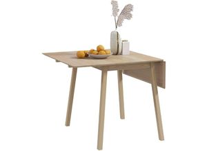 4255633567352 - Esstisch Klapptisch Küchentisch 2 aufklappbare Flächen 110 x 86 x 75 cm Natur - Naturholz