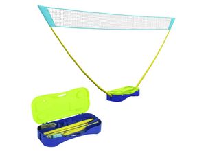 4255633568854 - SPORTNOW 2 in 1 Badminton Set Badmintonnetz mit Ständer Volleyballnetz