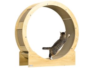 4255633570512 - Katzenlaufrad mit Bremsvorrichtung natur 91L x 335B x 94H cm