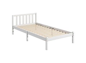 4255633570970 - Bettrahmen Holzbett 208 x 96cm Bettgestell mit Kopfteil für Schlafzimmer