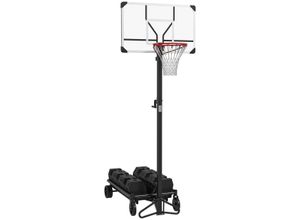 4255633571861 - SPORTNOW Basketballkorb mit Ständer 130-310 cm klappbar Basketballständer