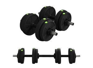 4255633573445 - SPORTNOW 2-in-1 Hantel Set 15 kg verstellbar Dumbbell Set mit 8 Hantelscheiben