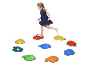 4255633576491 - AIYAPLAY Flusssteine 9-tlg Balanciersteine Balancespiel Rutschfest Stapelsteine