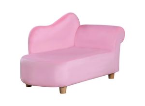 4255633577979 - Kindersofa mit Armlehne rosa 80L x 40B x 49H cm