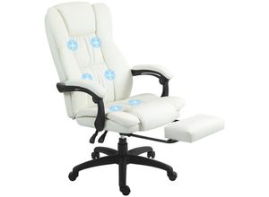 4255633579225 - Bürostuhl mit Massageund Liegefunktion 685B x 685T x 119-127H cm