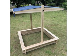 4255636606584 - NYVI Sandkasten mit verstellbarem Sonnenschutz 126x1185x115 cm - Holz - Schutz vor Verunreinigungen Outdoor Spielkasten 4255636606584 - NYVI Sandkasten mit verstellbarem Sonnenschutz 126x1185x115 cm - Holz - Schutz vor Verunreinigungen Outdoor Spielkasten