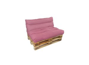 4255636618600 - NYVI Palettenkissen Set SunLounge - Paletten Sitzkissen 120x80 cm + Rückenlehne 120x40 cm FarbeFuchsia Variante2-teiliges Set