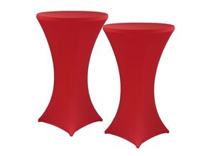 4255636627350 - NYVI Stehtischhusse NYVIGala - Elastische Stretchhusse für Stehtische & Bistrotische FarbeRot GrößeØ 80-85 cm - 2er Set