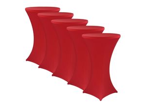 4255636627473 - NYVI Stehtischhusse NYVIGala - Elastische Stretchhusse für Stehtische & Bistrotische FarbeRot GrößeØ 80-85 cm - 5er Set