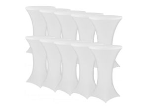 4255636627541 - NYVI Stehtischhusse NYVIGala - Elastische Stretchhusse für Stehtische & Bistrotische FarbeWeiß GrößeØ 70-75 cm - 10er Set