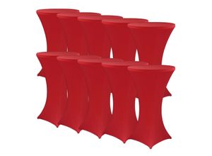 4255636627558 - NYVI Stehtischhusse NYVIGala - Elastische Stretchhusse für Stehtische & Bistrotische FarbeRot GrößeØ 70-75 cm - 10er Set