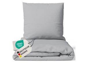 4255636629644 - NYVI Bettwäsche Set DreamScience Renforcé Uni - Atmungsaktiv & Weich - 100% Baumwolle - Mit Reißverschluss Größe155x220 + 80x80 cm Farbesilber 4255636629644 - NYVI Bettwäsche Set DreamScience Renforcé Uni - Atmungsaktiv & Weich - 100% Baumwolle - Mit Reißverschluss Größe155x220 + 80x80 cm Farbesilber